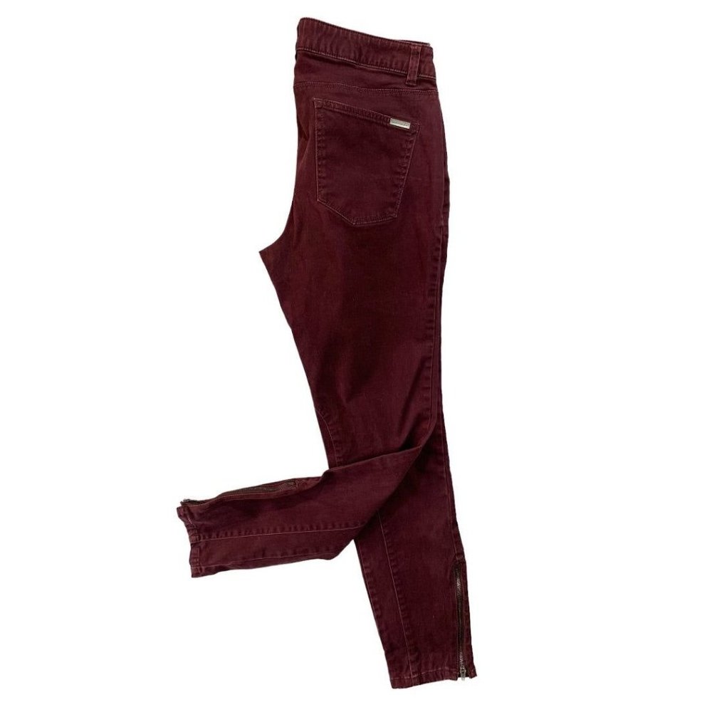 8R White House Black Market Eggplant Brushed Jeggings Skinny Jeans